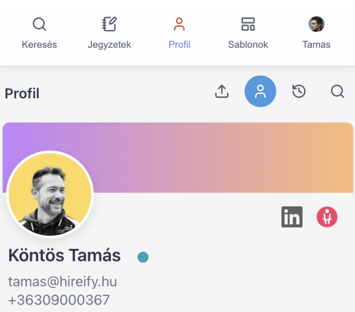 Hireify ATS kapcsolat